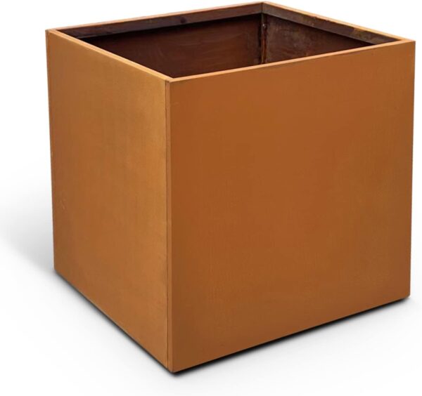 Corten Steel Planter Box Metal Square Planters 26 Inch Steel Large Outdoor Planter Tall Plant for Commercial Residential Patio and Backyard 1
