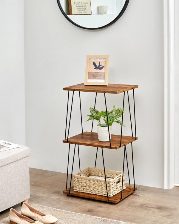 KJGKK Tall End Table, Small Side Table, 29 inch High Entryway Table, Bedside Table for Living Room, Bedroom and Office, Rustic Brown 2