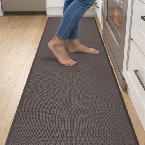 DEXI Anti Fatigue Kitchen Floor Mat Cushioned Standing Runner 70x20, Brown