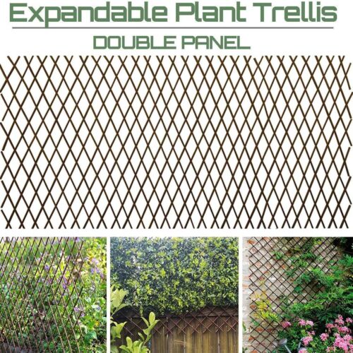 Sumery Nature Willow Trellis Expandable Plant Support Plant Climbing Lattices Trellis Willow Expandable Trellis Fence for Climbing Plants Support 36x92 Inch,Double Panel (2, Willow Wicker Fence)