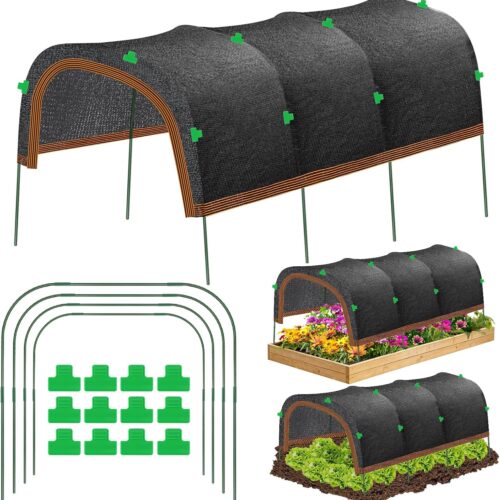 79"x40" Upgraded Garden Shade Kit, 75% Garden Shade Cloth with 11mm Hoops