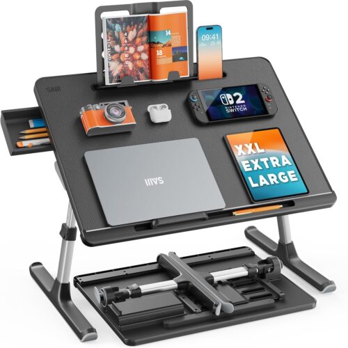 WF1325MAX_1 Laptop Lap Desk for Bed, SAIJI X-Large Adjustable Laptop Table
