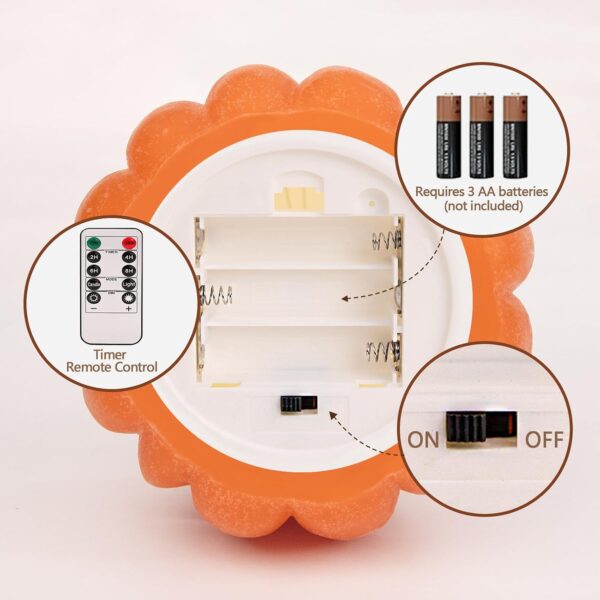 Fall Decorations for Home - Flickering Flameless Wax Pumpkin LED Candle 4