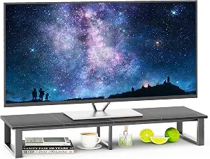 1 45" TV Riser for 32-60 inch TV, TV Shelf with Steel Legs