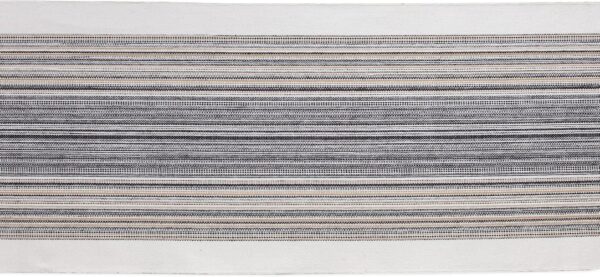DII Everyday Collection Fringed Stripe Tabletop, Table Runner, 14x72, Black 2