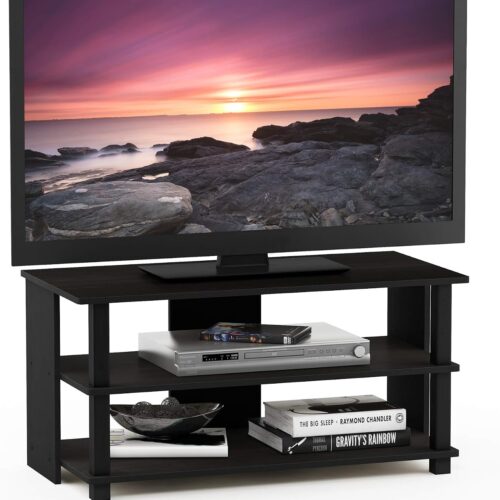 Furinno Sully 3-Tier Stand for TV up to 40, Espresso/Black