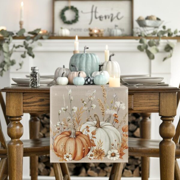 Artoid Mode 210 GSM Fall Table Runner Home Party Decor 13x72 Inch 2