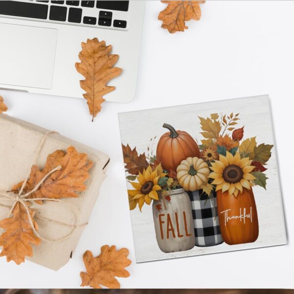Fall Home Decor, Pumpkins Leaves Wooden Sign Decor Desk Sign 4