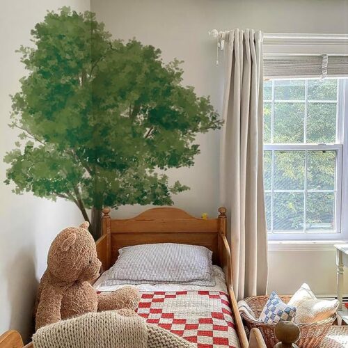 7.4 Ft x 5.9 Ft Maple Tree Wall Decals, Extra Large for Kids Room