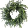 WF10953MAX_2 24 Inch Real Touch Norfolk Pine Christmas Wreath for Front Door Outside