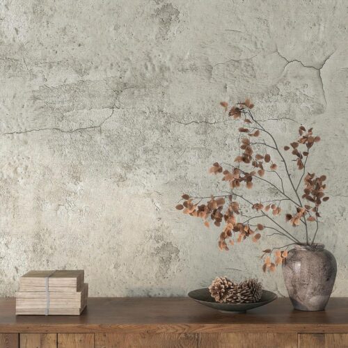FunStick Grey Cracked Concrete Wallpaper Peel and Stick Textured Cement Wallpaper for Bedroom Bathroom Renter Friendly Wall Paper Self Adhesive Gray Concrete Contact Paper for Walls Countertops 12x200