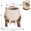 WF3707MAX_4 Smily Face Planter Pot Cute Resin Flower Head Planters for Indoor Outdoor Unique Sit Rocking Chair Succulent Pots Gift IdeaI for Mother and Appreciation Christmas with Drainage Hole