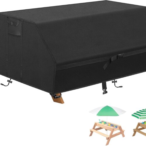 Kovshuiwe Kids Picnic Table Cover Heavy Duty 600D Waterproof Oxford Cloth