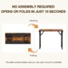 TEMI Small Computer Desk Folding Table - 35.8" Foldable Office Desk, No Assembly, Perfect for Small Spaces in Bedroom, Dorm, or Apartment, Study Table with Compact Design, Brown