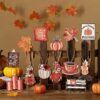 WF7841MAX_2 Maitys 36 Pcs Fall Tree Ornaments Thanksgiving Gnome Wooden Hanging Decor