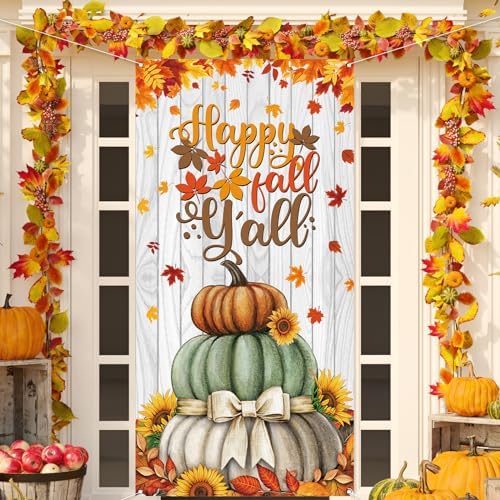 WF7859MAX_1 Rvsticty Fall Door Cover,Autumn Thanksgiving Decorations for Home Decor