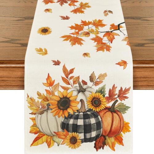 Artoid Mode 210 GSM Fall Table Runner Home Party Decor 13x108 Inch