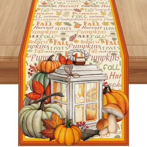 WF8016MAX_1 Jiudungs Fall Table Runner,Autumn Thanksgiving Decorations for Home Decor