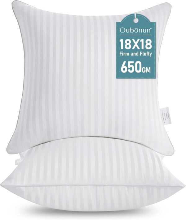 Oubonun 18 x 18 Throw Pillow Inserts Set of 2 1