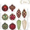 Valery Madelyn 10ct Christmas Glass Ornaments Tree Decorations Set