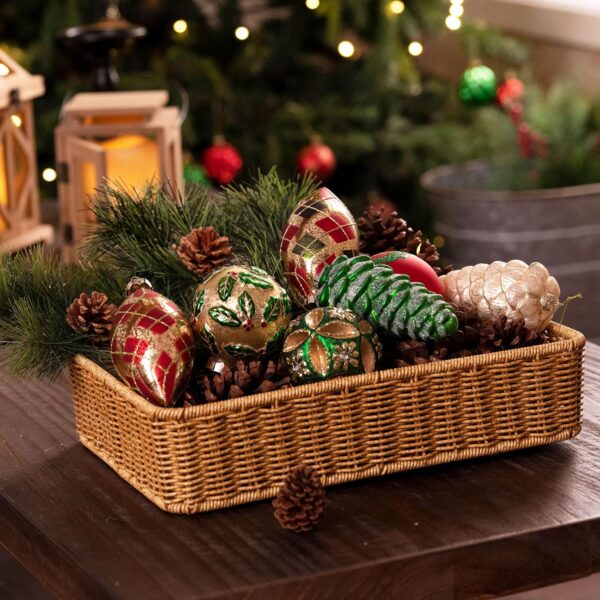 Valery Madelyn 10ct Christmas Glass Ornaments Tree Decorations Set