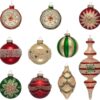 WF8573MAX_1 Valery Madelyn 10ct Glass Christmas Ornaments Set Tree Decorations