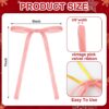 24 Pcs Light Pink Velvet Christmas Tree Bow, 5x7",3/8"w