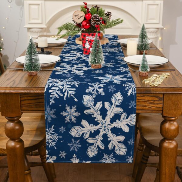 Siilues 220 GSM Merry Christmas Table Runner 13x72 Inch Home Party Decor