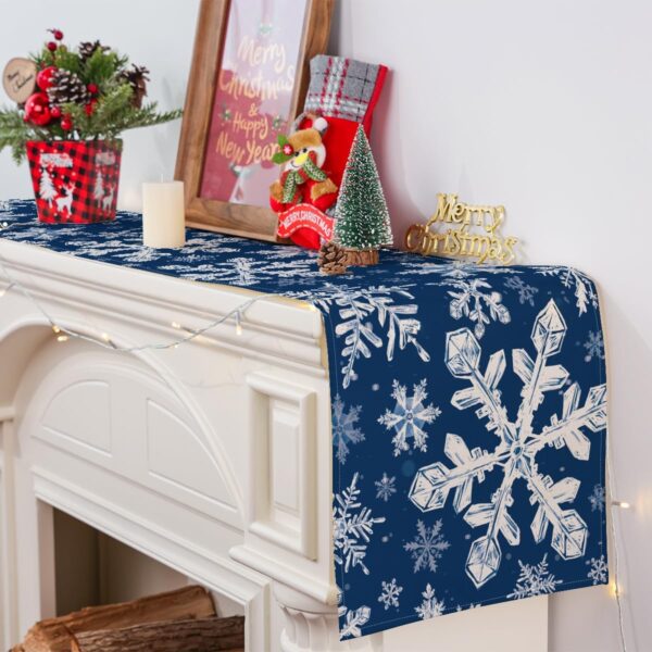 Siilues 220 GSM Merry Christmas Table Runner 13x72 Inch Home Party Decor
