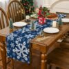 Siilues 220 GSM Merry Christmas Table Runner 13x72 Inch Home Party Decor