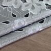Grelucgo Machine Embroidered and Hand Cut Silver Grey and White Snowflakes Table Runner for Christmas Holiday (13.5 x 54 inches)