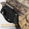 Firewood Rack, 24 Inch Indoor Fireplace Log Holder with Carrier, Thickened Metal Rustproof Wood Storage Rack