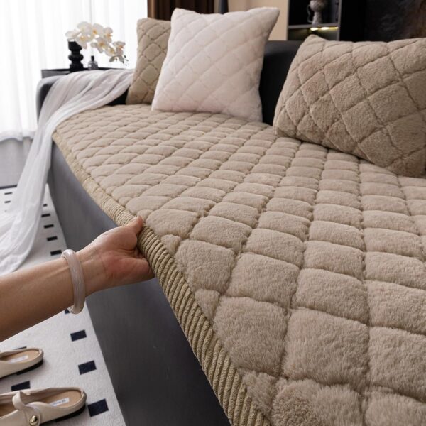 Faux Fur Couch Cover for Dogs Fuzzy Thick Pet Couch Covers Washable