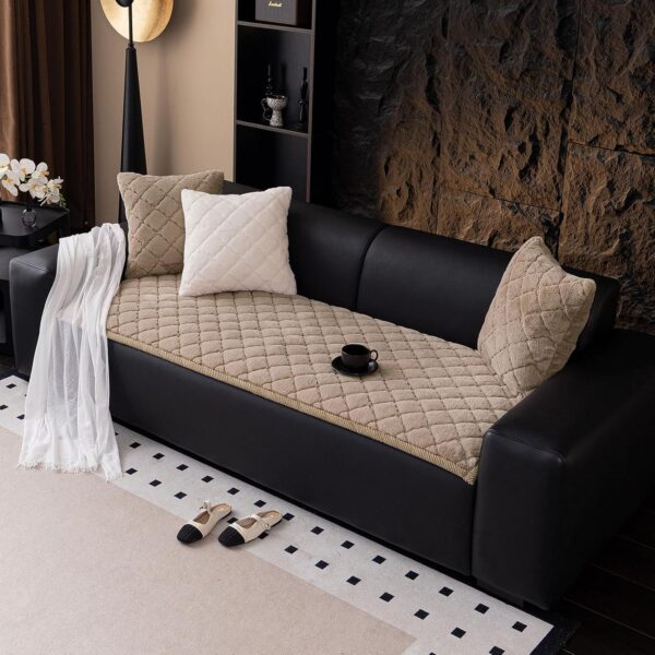 Faux Fur Couch Cover for Dogs Fuzzy Thick Pet Couch Covers Washable