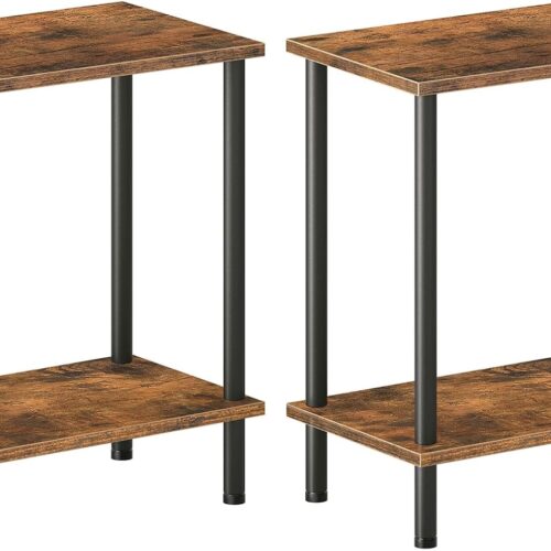 HOOBRO End Tables Set of 2, Small Side Tables, Nightstands for Small Spaces